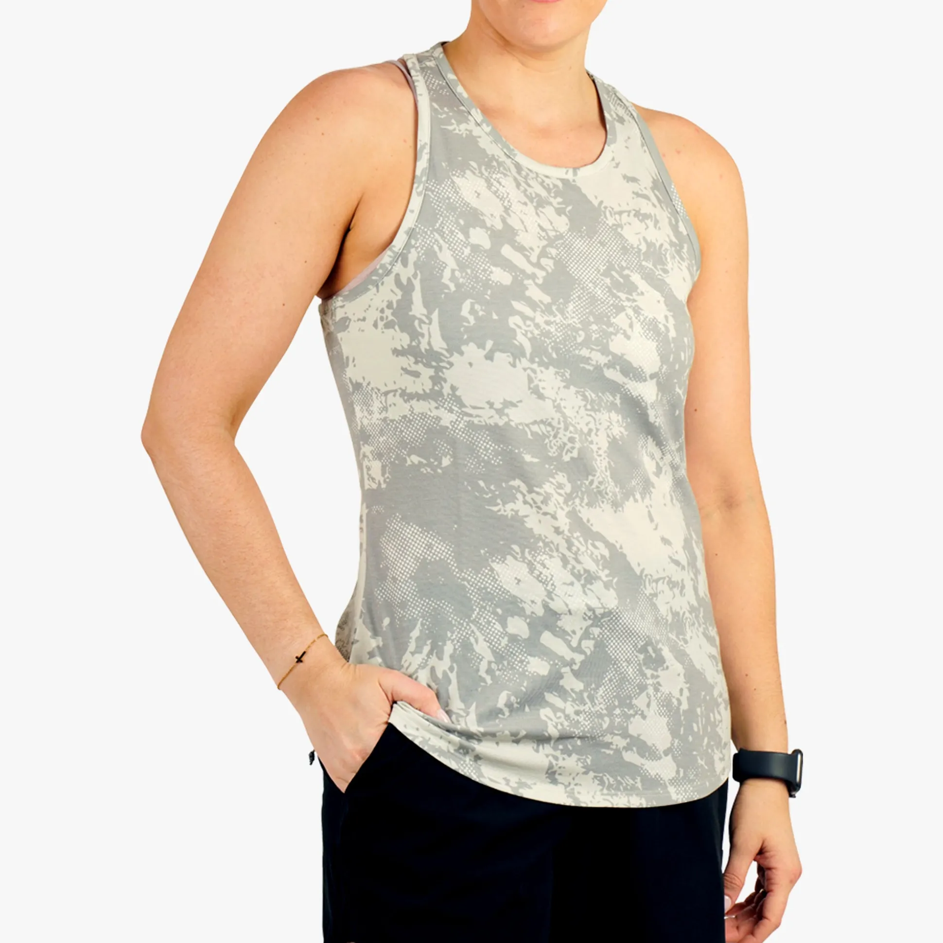 AFTCO Ocean Bound Women's Fishing Tank Top | Silver Storm Camo
