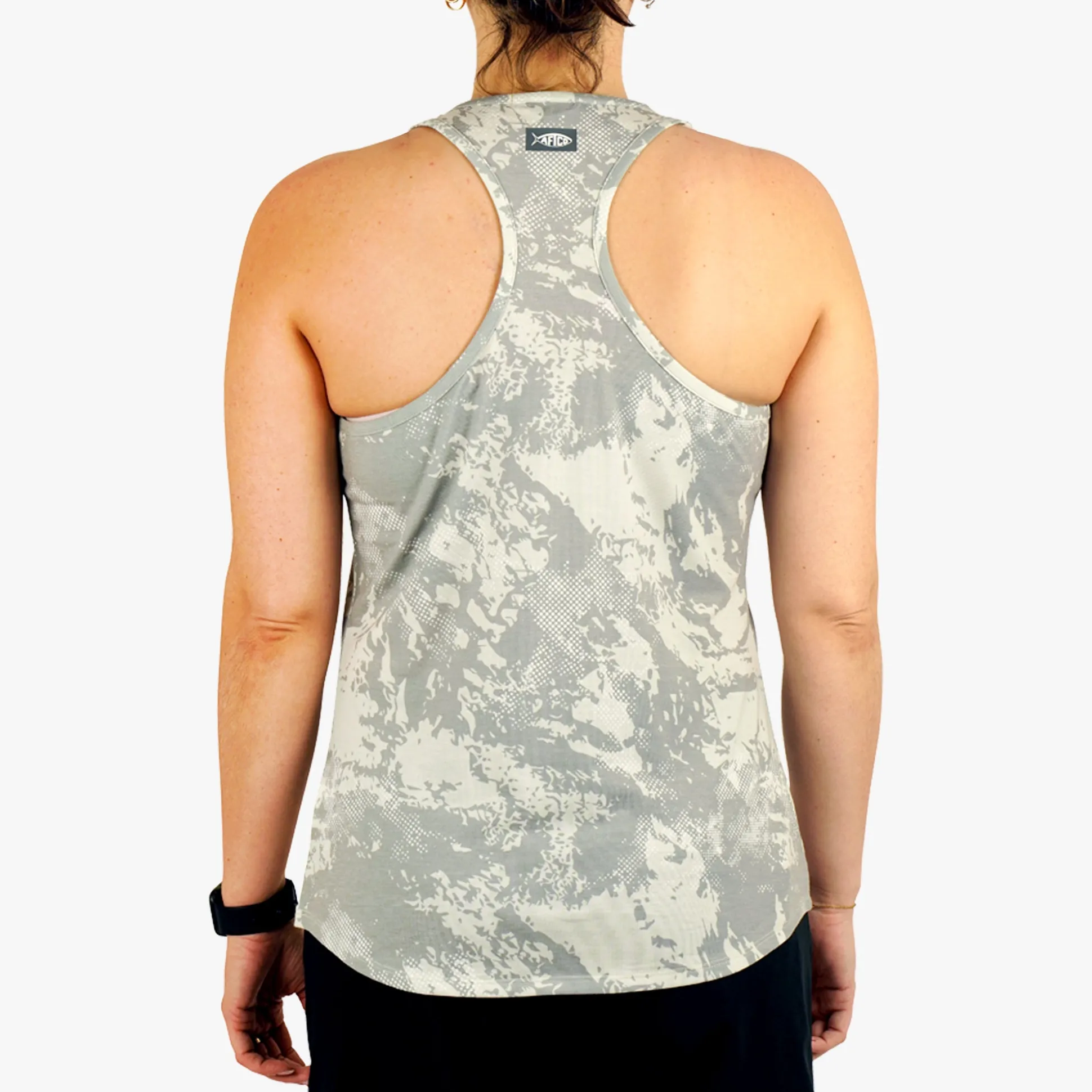 AFTCO Ocean Bound Women's Fishing Tank Top | Silver Storm Camo