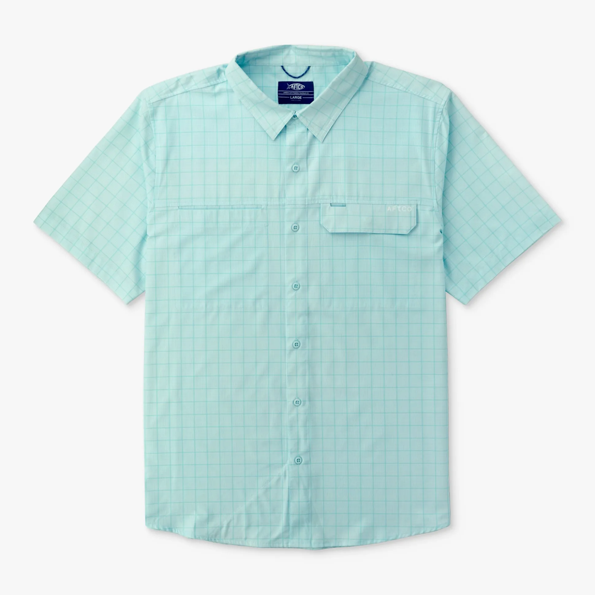 Air O Mesh Printed SS Button Down Fishing Shirt | AFTCO