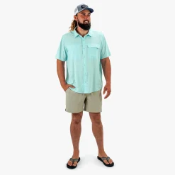 Air O Mesh Printed SS Button Down Fishing Shirt | AFTCO