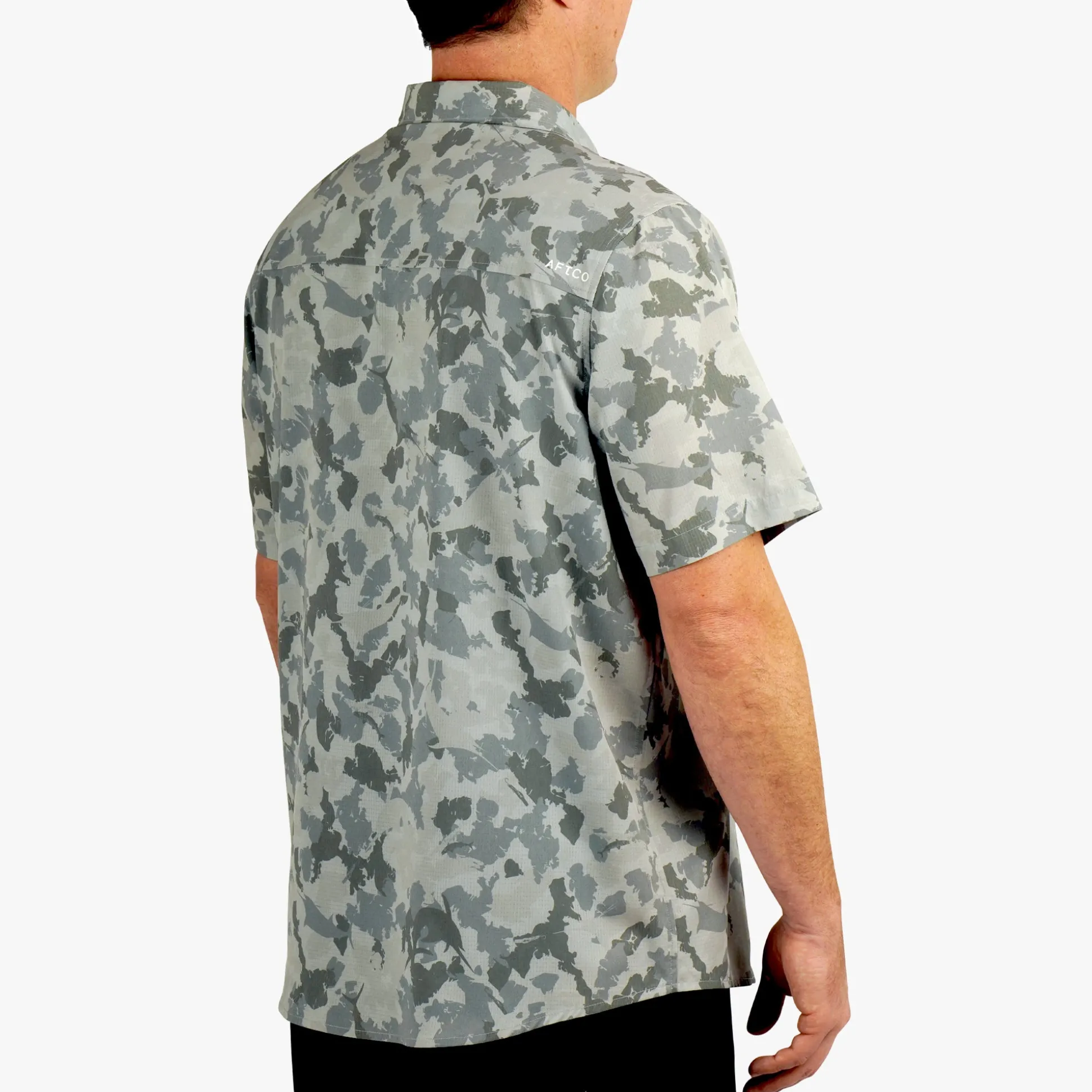 Air O Mesh Printed SS Button Down Fishing Shirt | AFTCO