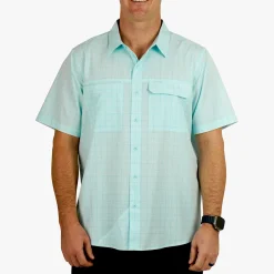 Air O Mesh Printed SS Button Down Fishing Shirt | AFTCO
