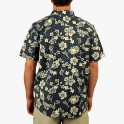 Boatbar Printed Button Down Fishing Shirt | Black