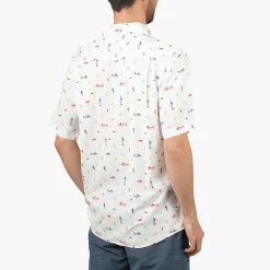 Boatbar SS Button Down Fishing Shirt| White