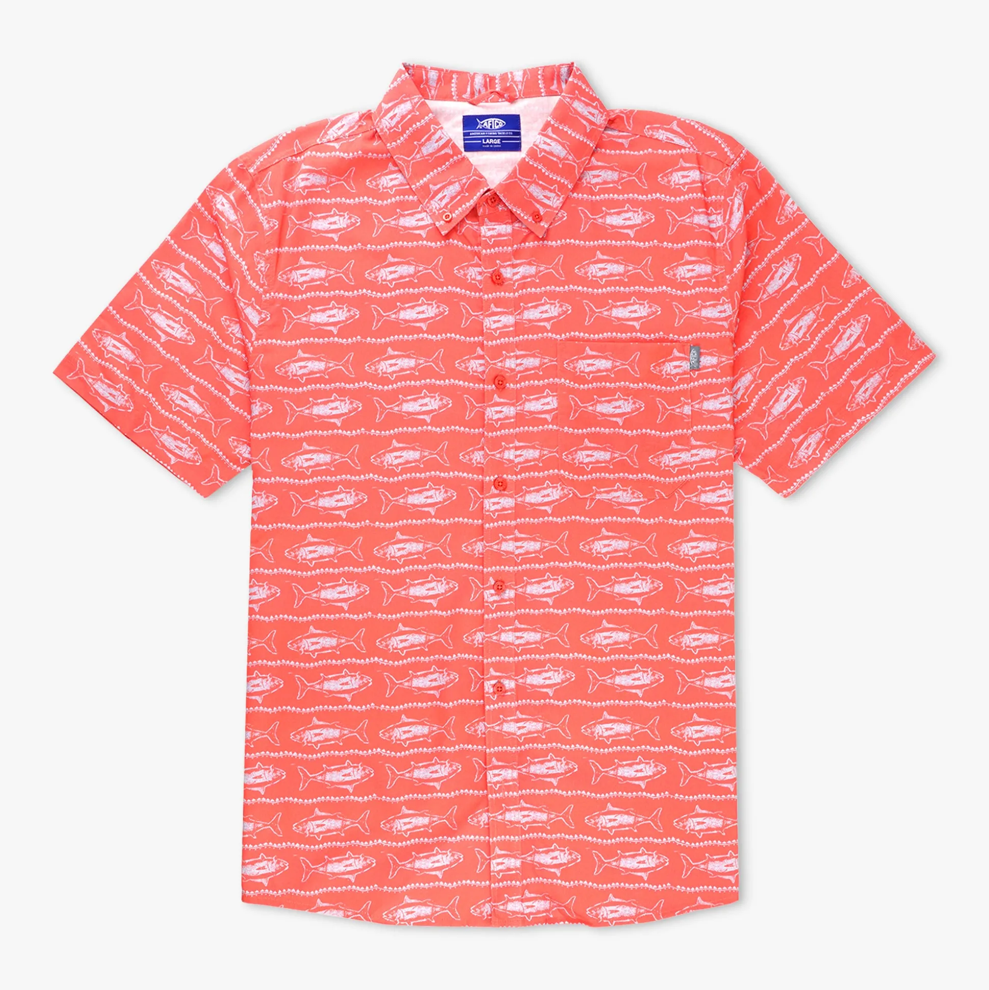 Boatbar SS Button Down Fishing Shirt | Pastel Turquoise