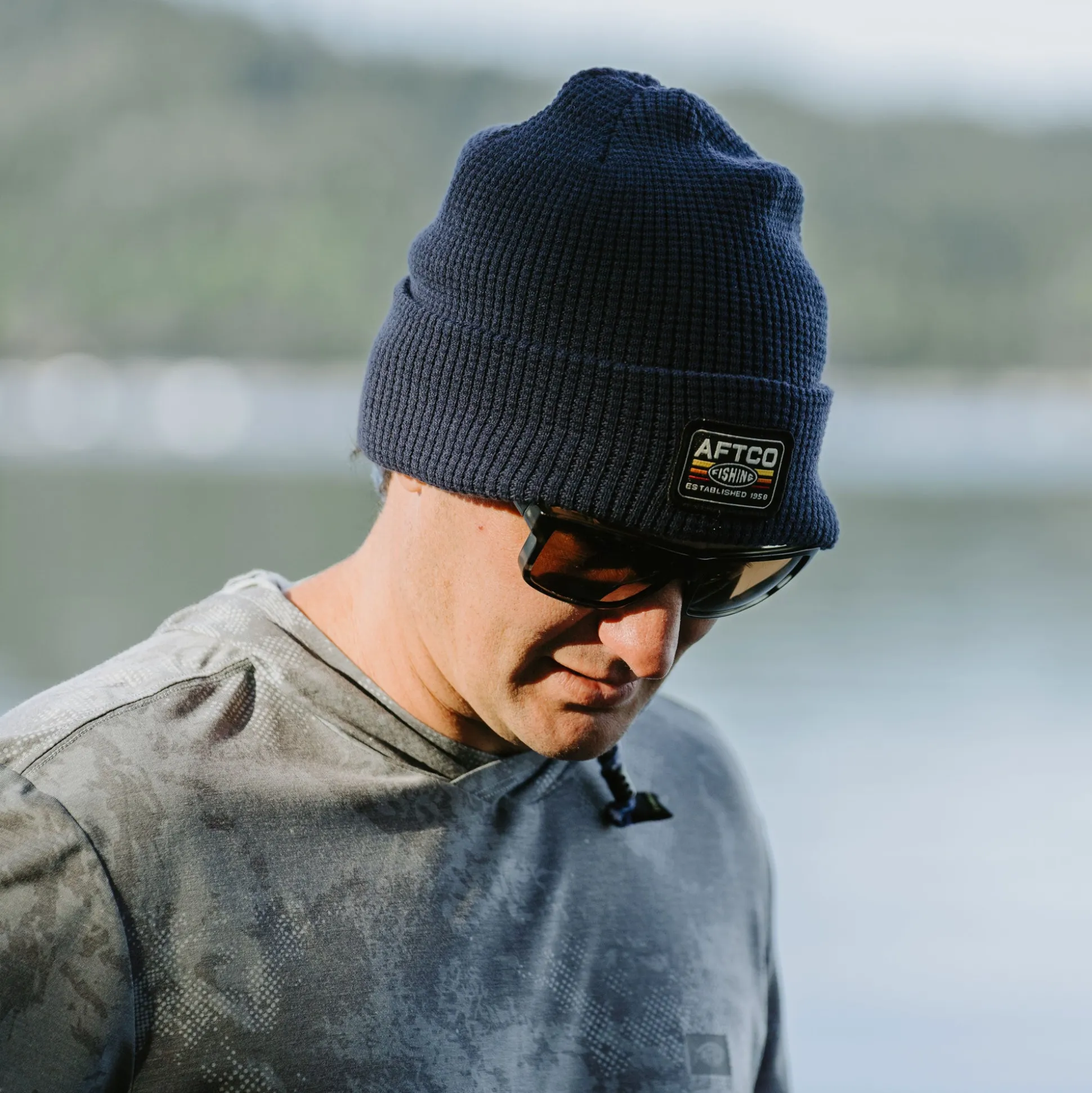 Chevron Waffle Fishing Beanie | AFTCO