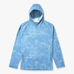 Coastal Layer Printed Camo Fishing Hoodie | AFTCO