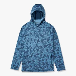 Coastal Layer Printed Camo Fishing Hoodie | AFTCO