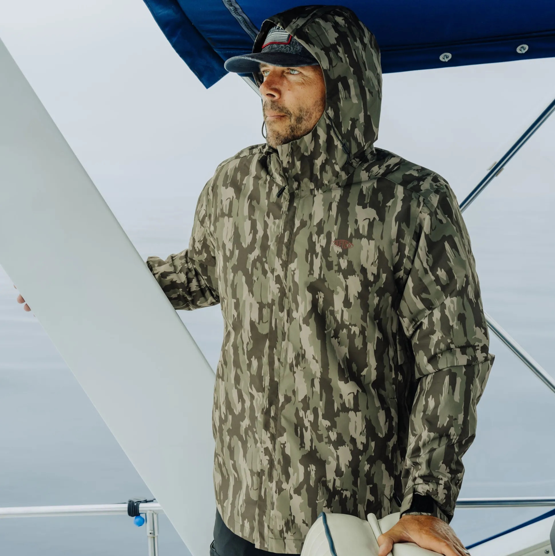 Crossing Printed Camo Fishing Jacket | AFTCO