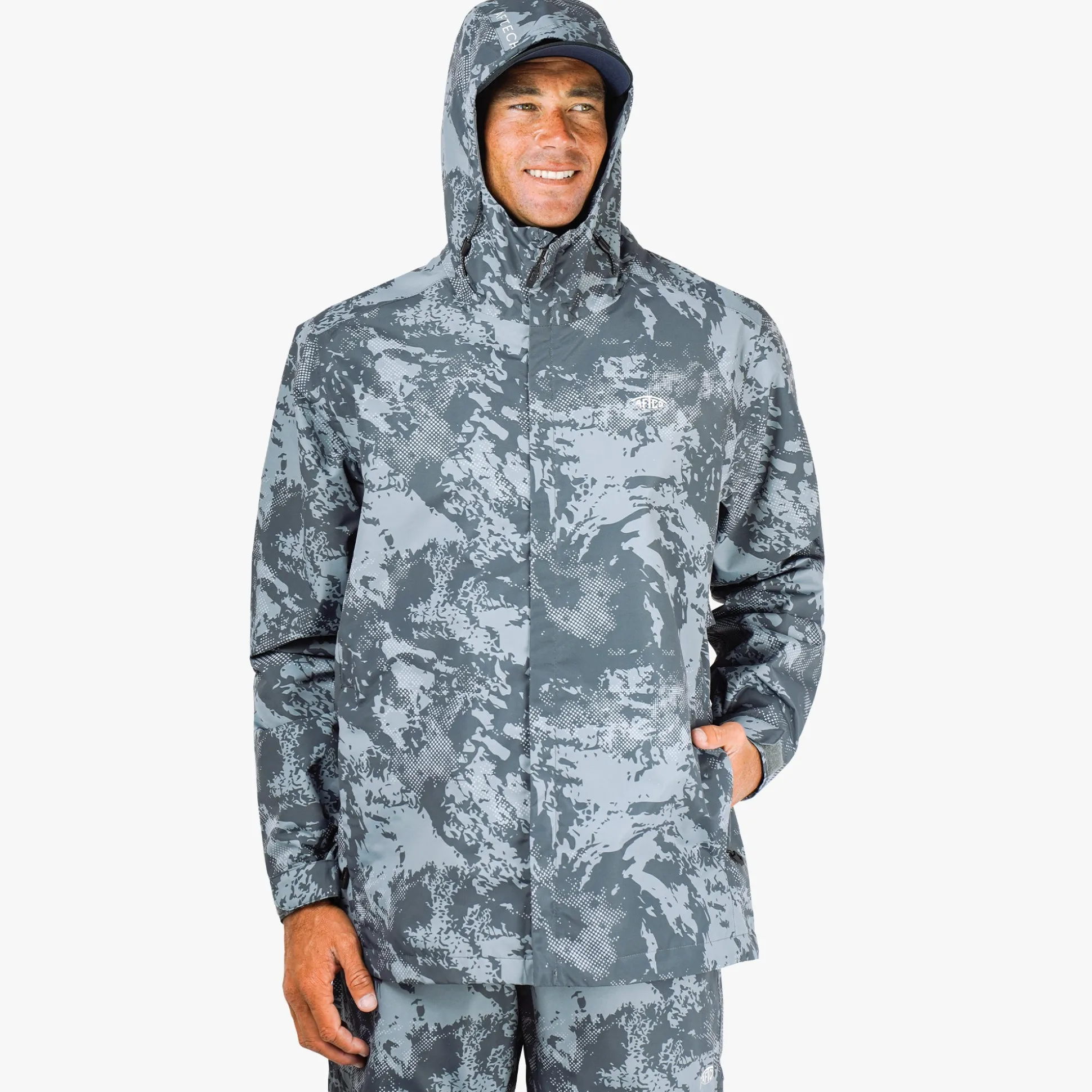 Crossing Printed Camo Fishing Jacket | AFTCO