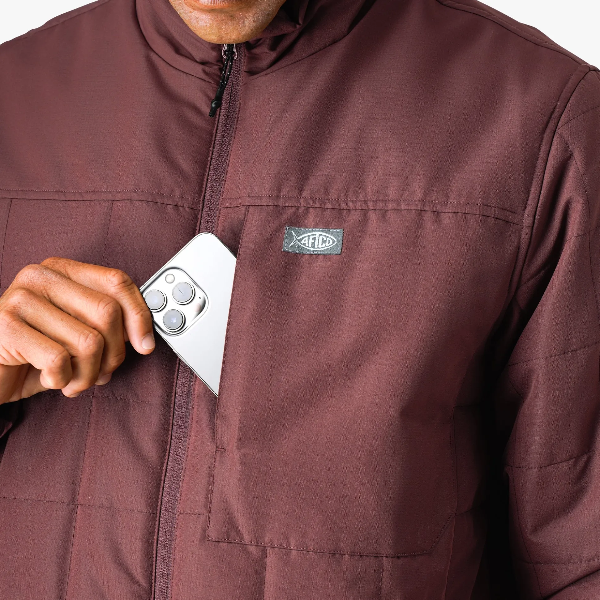 Crosswind Insulated Fishing Puffer Jacket | AFTCO