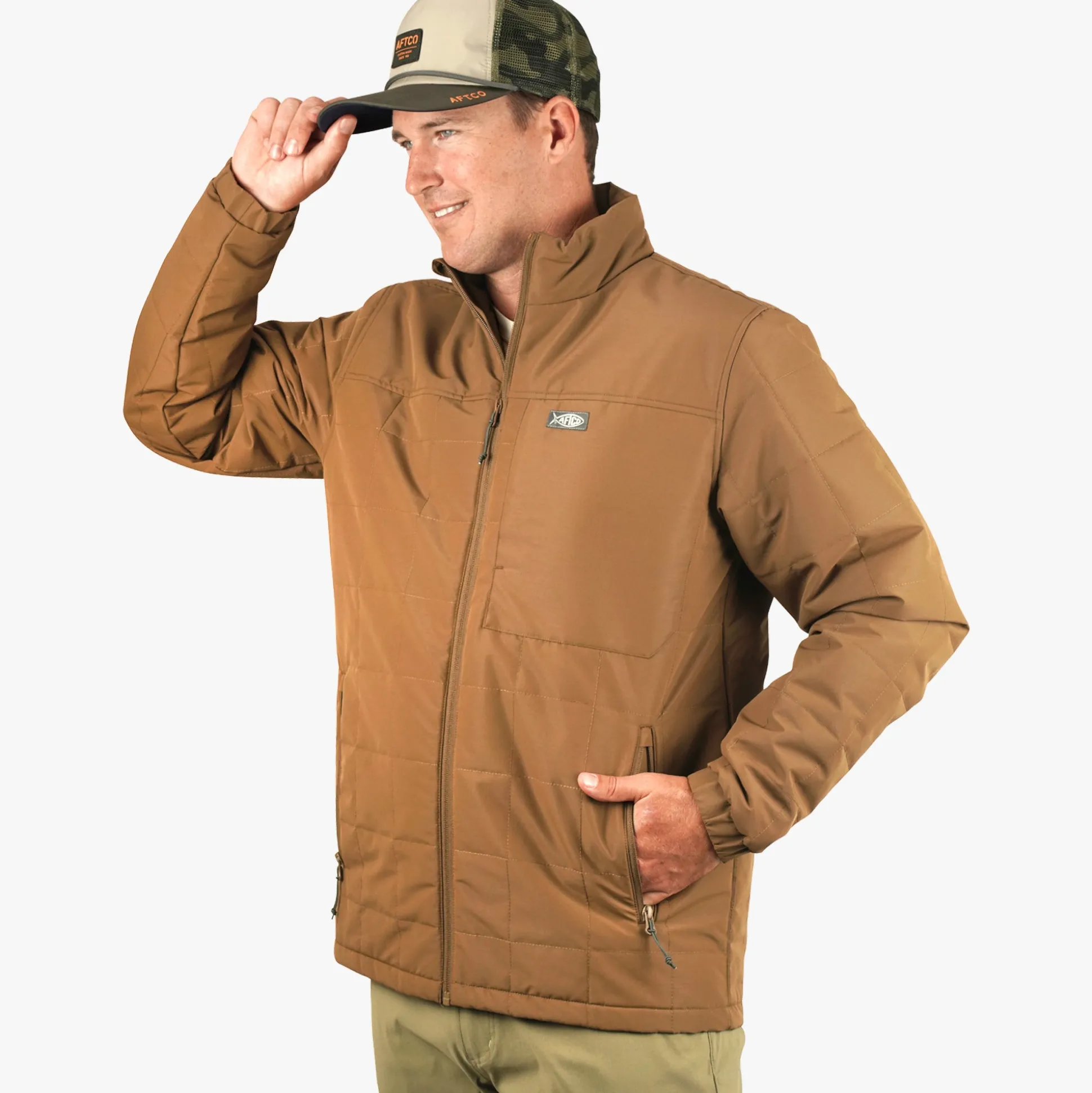 Crosswind Insulated Fishing Puffer Jacket | AFTCO