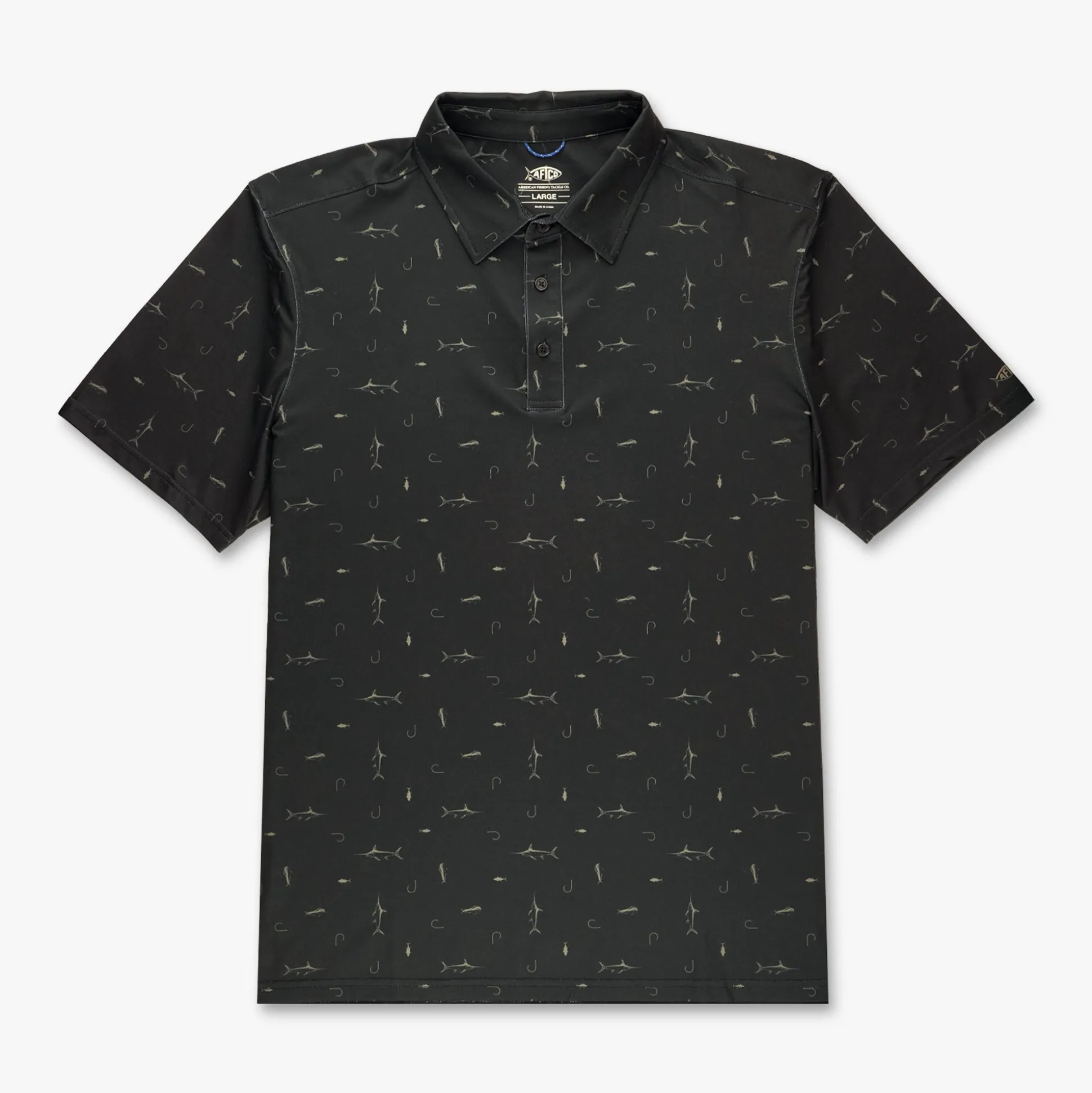 Cypress Printed Performance Fishing Polo | AFTCO