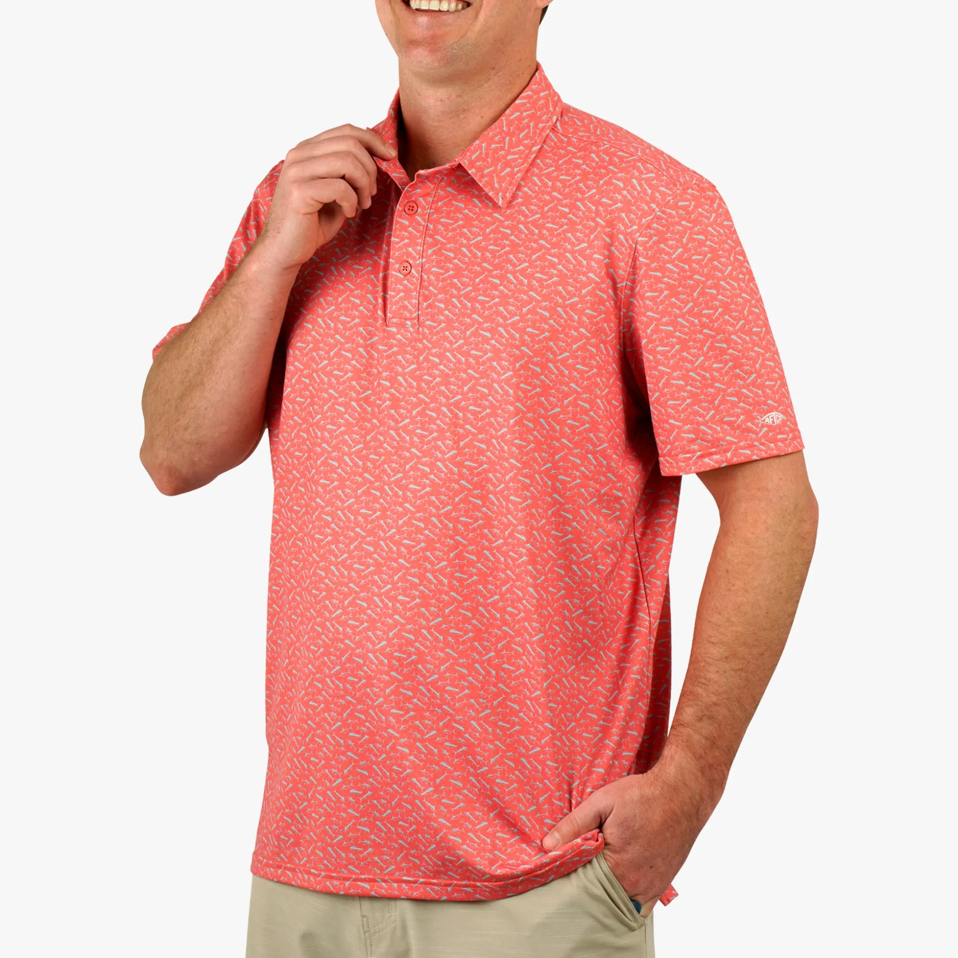 Cypress Printed Performance Fishing Polo | AFTCO