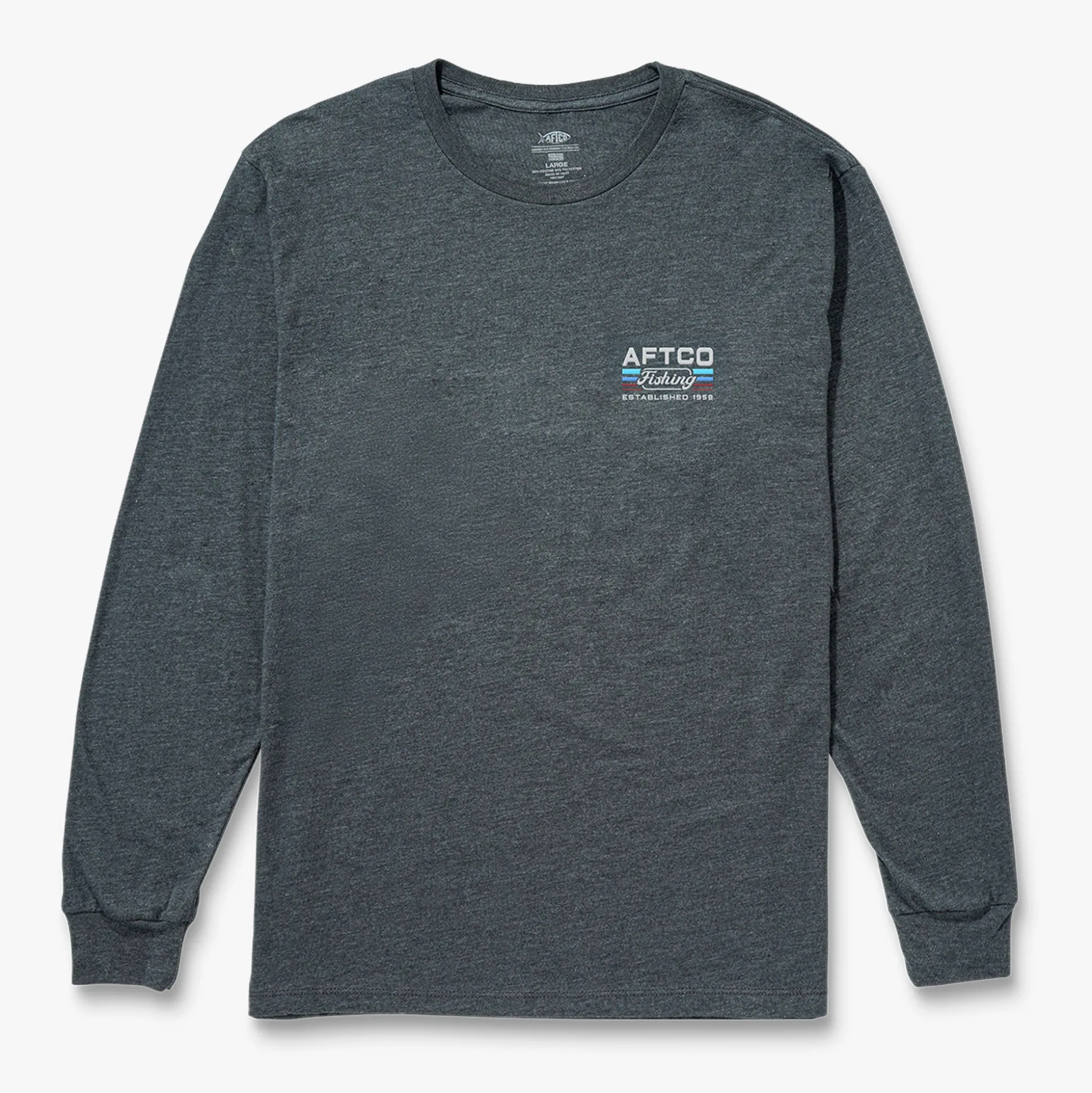 Gradient Script Long Sleeve Men's Fishing Shirt | AFTCO