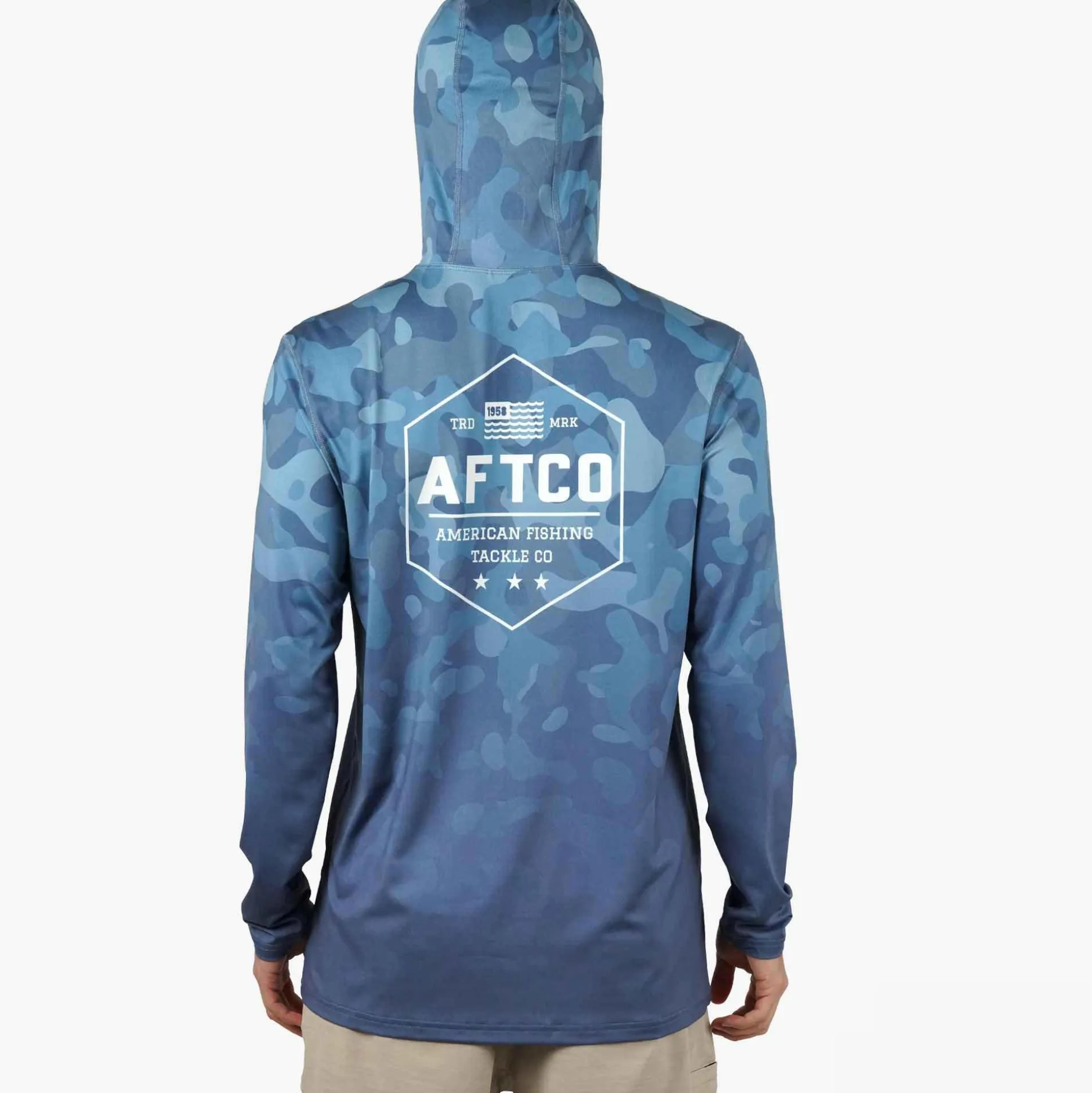 OG Camo UVX LS Hooded Fishing Shirt | AFTCO