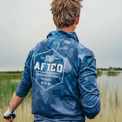 OG Camo UVX LS Hooded Fishing Shirt | AFTCO