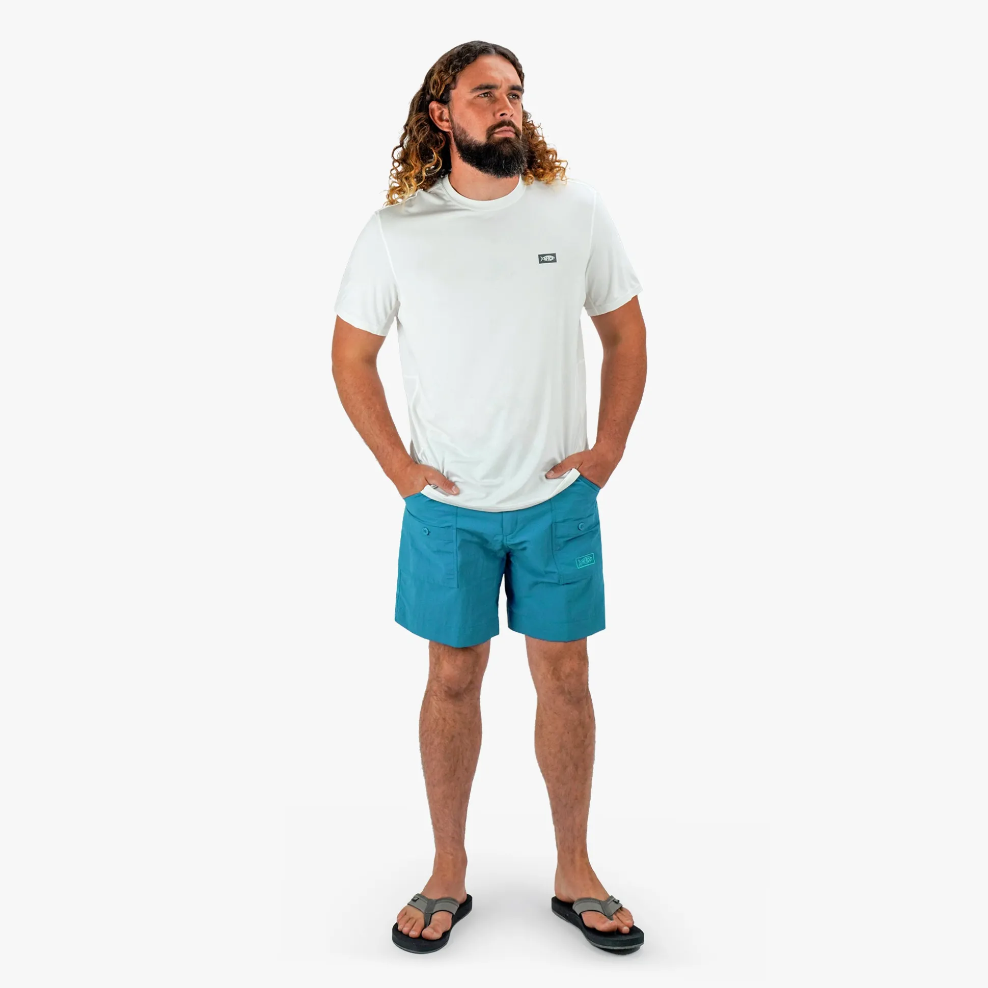 Original Mens Fishing Shorts Long - Classic Colors - AFTCO