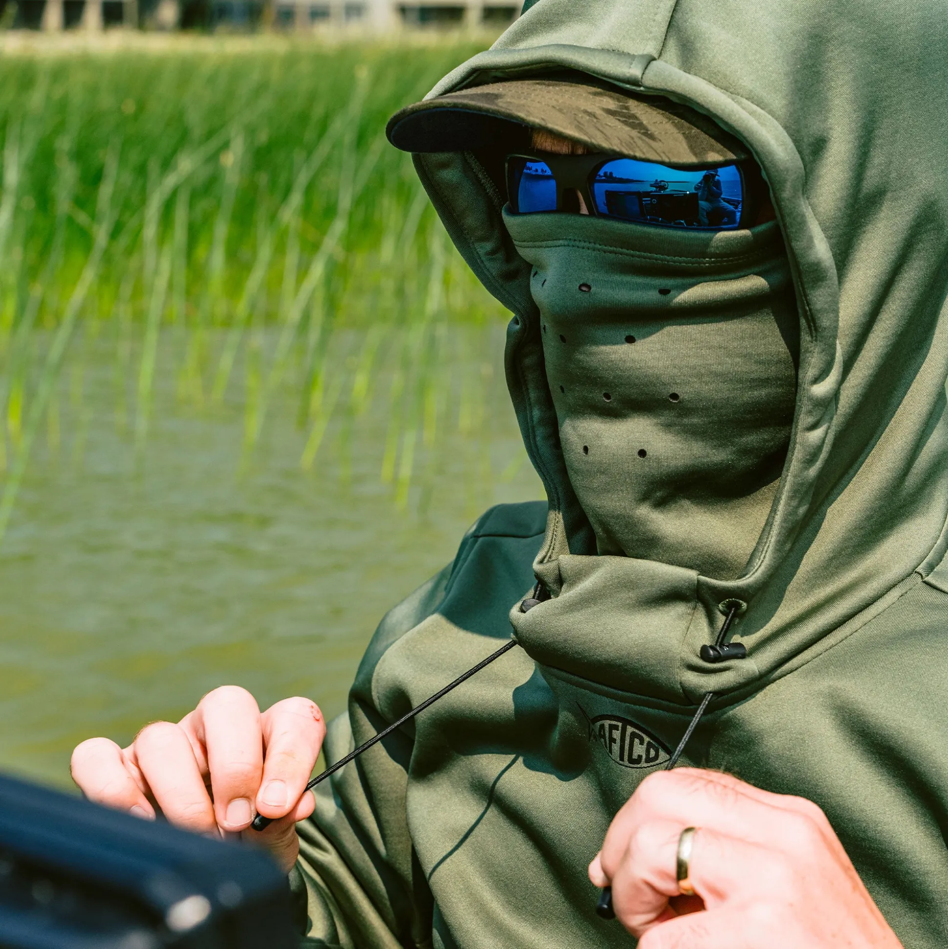 Reaper Hoodie: technical fishing sweatshirt by AFTCO