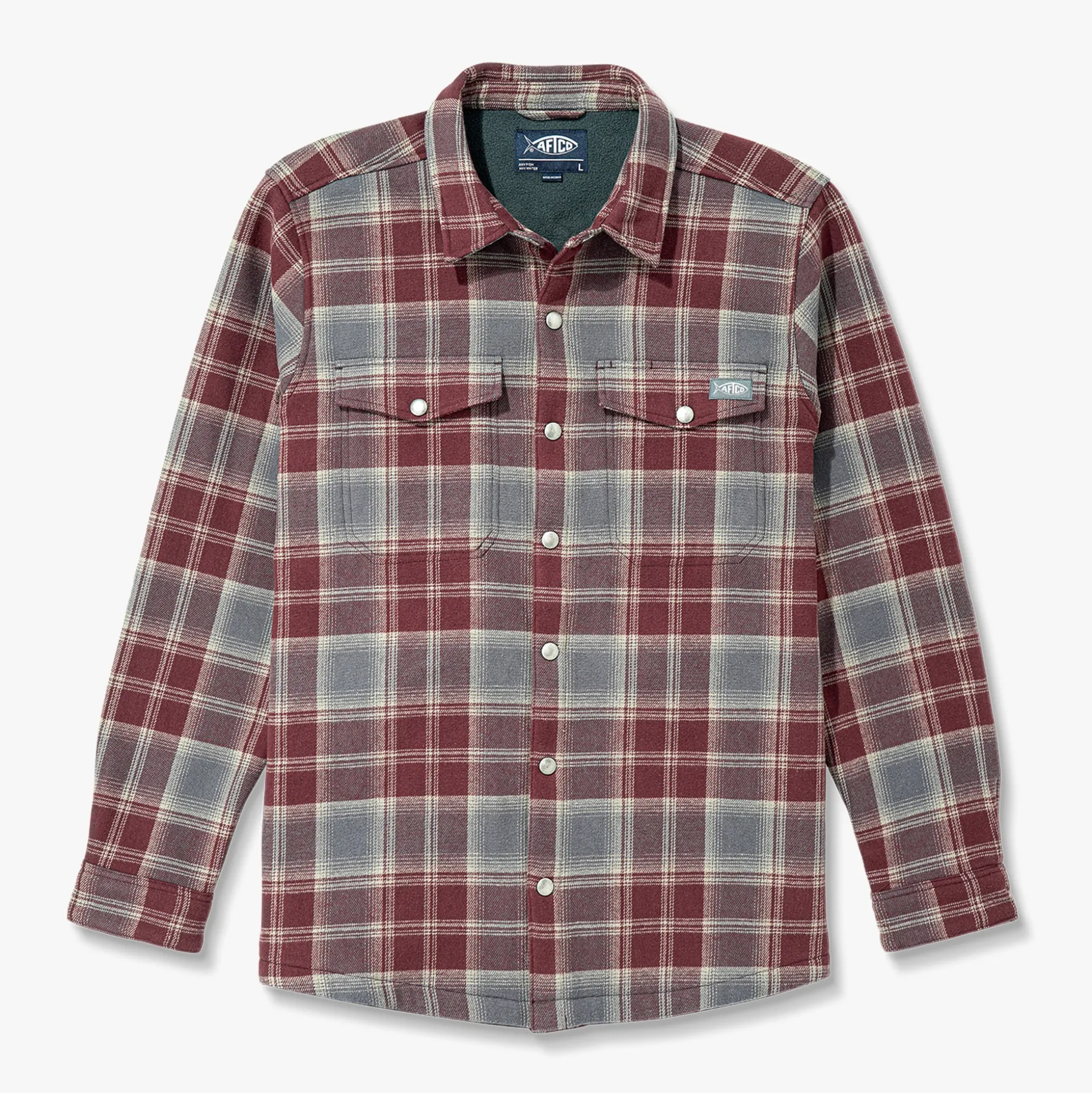 Stout Button Up Flannel Shacket | AFTCO