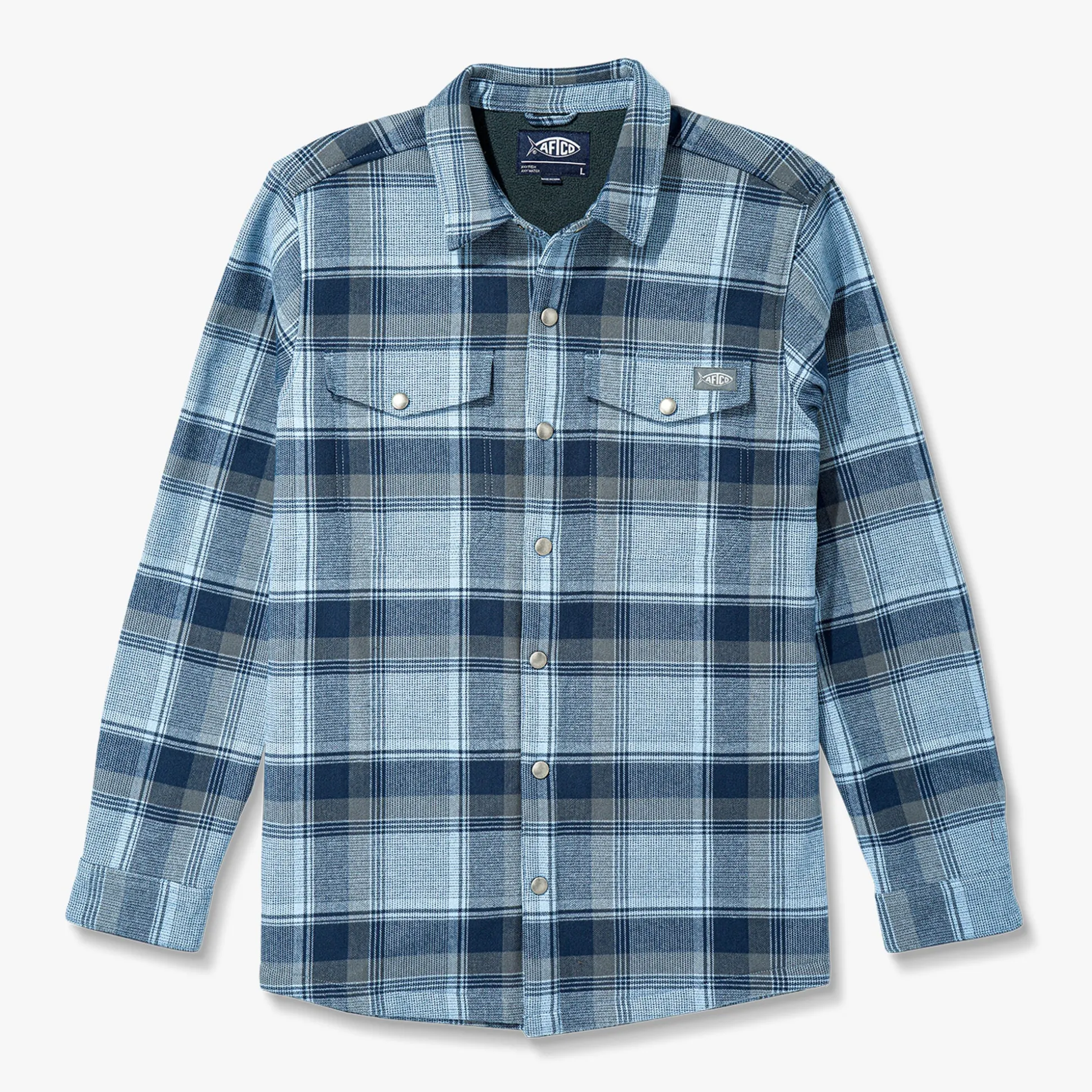 Stout Button Up Flannel Shacket | AFTCO