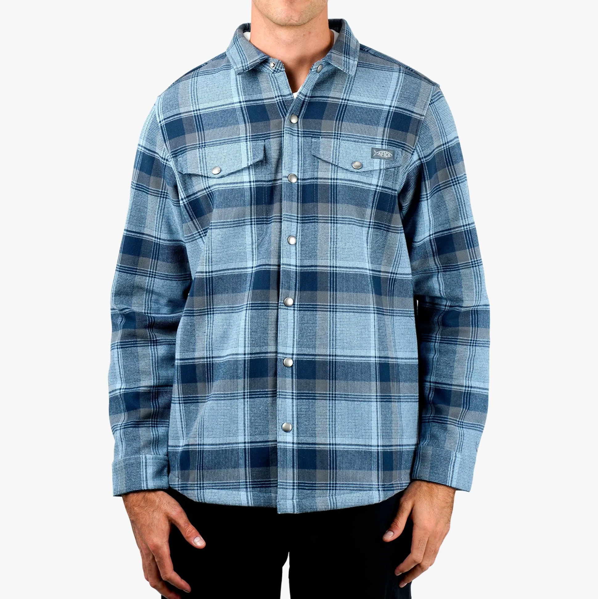 Stout Button Up Flannel Shacket | AFTCO