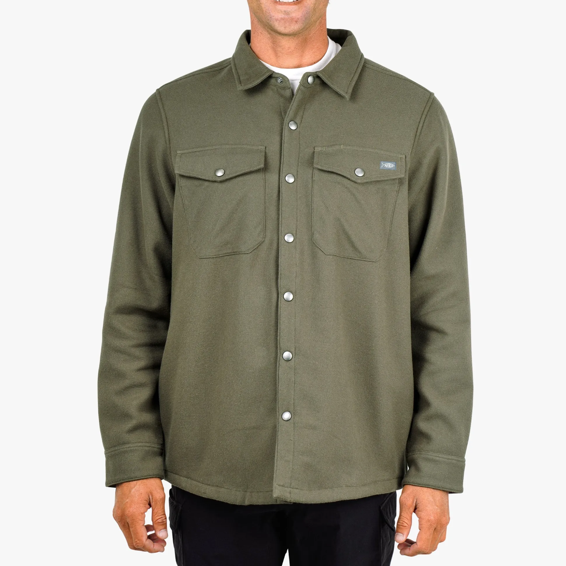 Stout Button Up Flannel Shacket | AFTCO