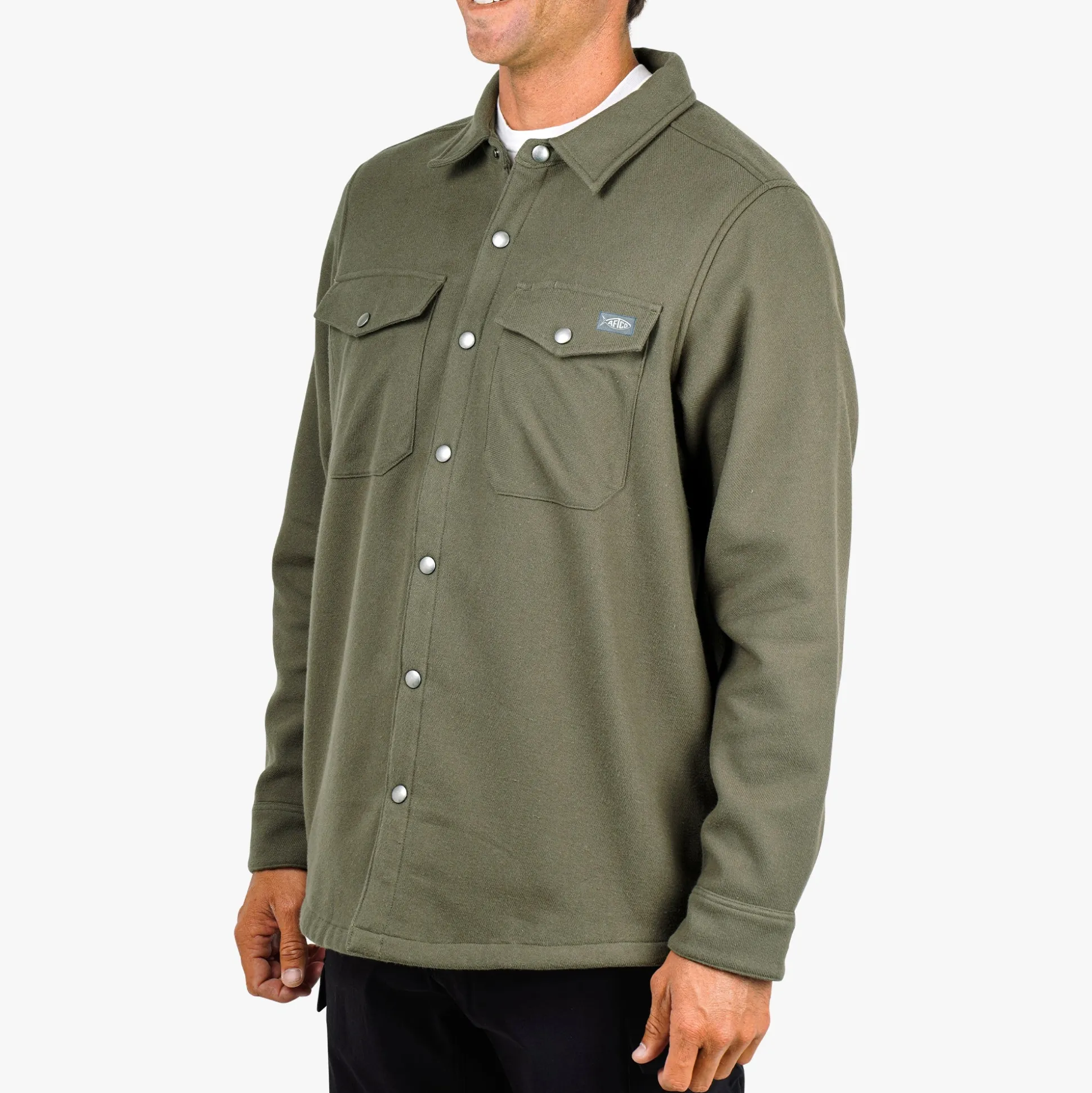 Stout Button Up Flannel Shacket | AFTCO