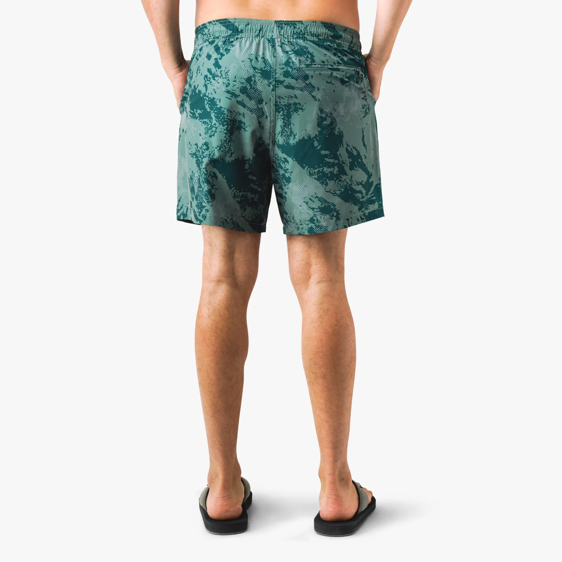 Strike Printed Swim Trunks | Deep Navy