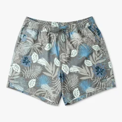 Strike Printed Swim Trunks | Charcoal