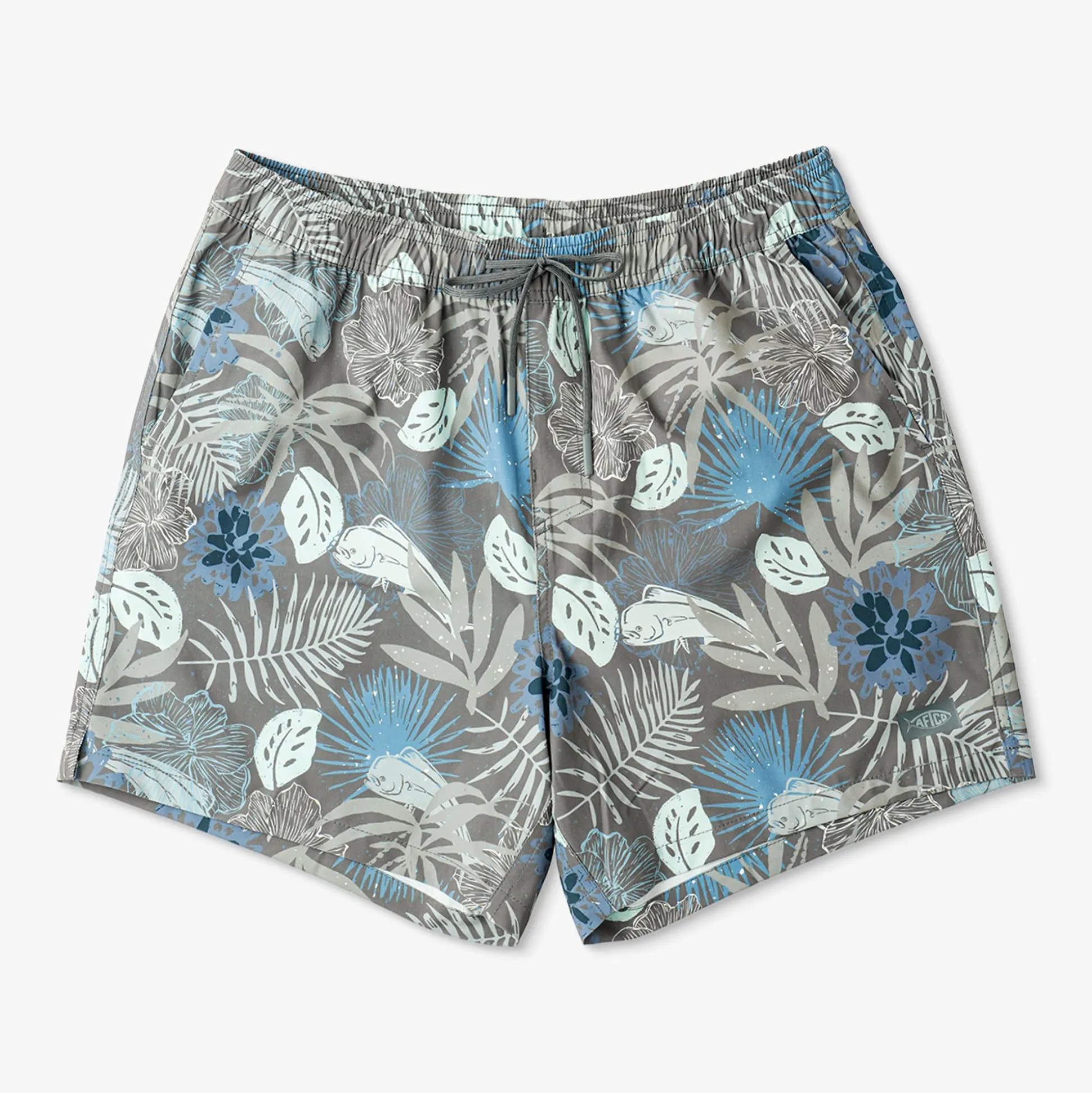 Strike Printed Swim Trunks | Charcoal
