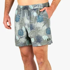 Strike Printed Swim Trunks | Charcoal