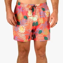 Strike Printed Swim Trunks | Coral