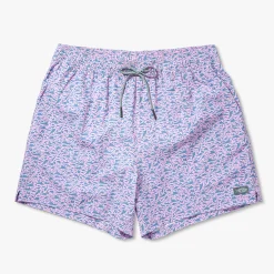 Strike Printed Swim Trunks | Deep Navy