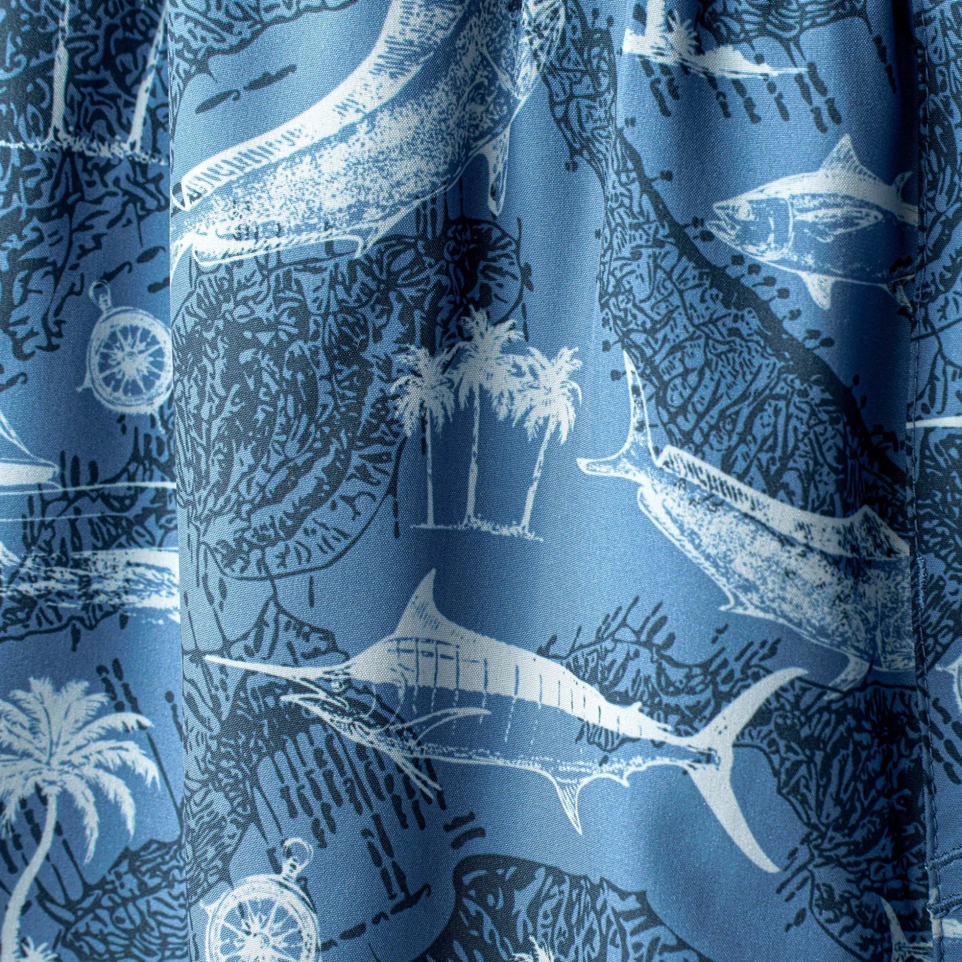 Strike Printed Swim Trunks | Deep Navy