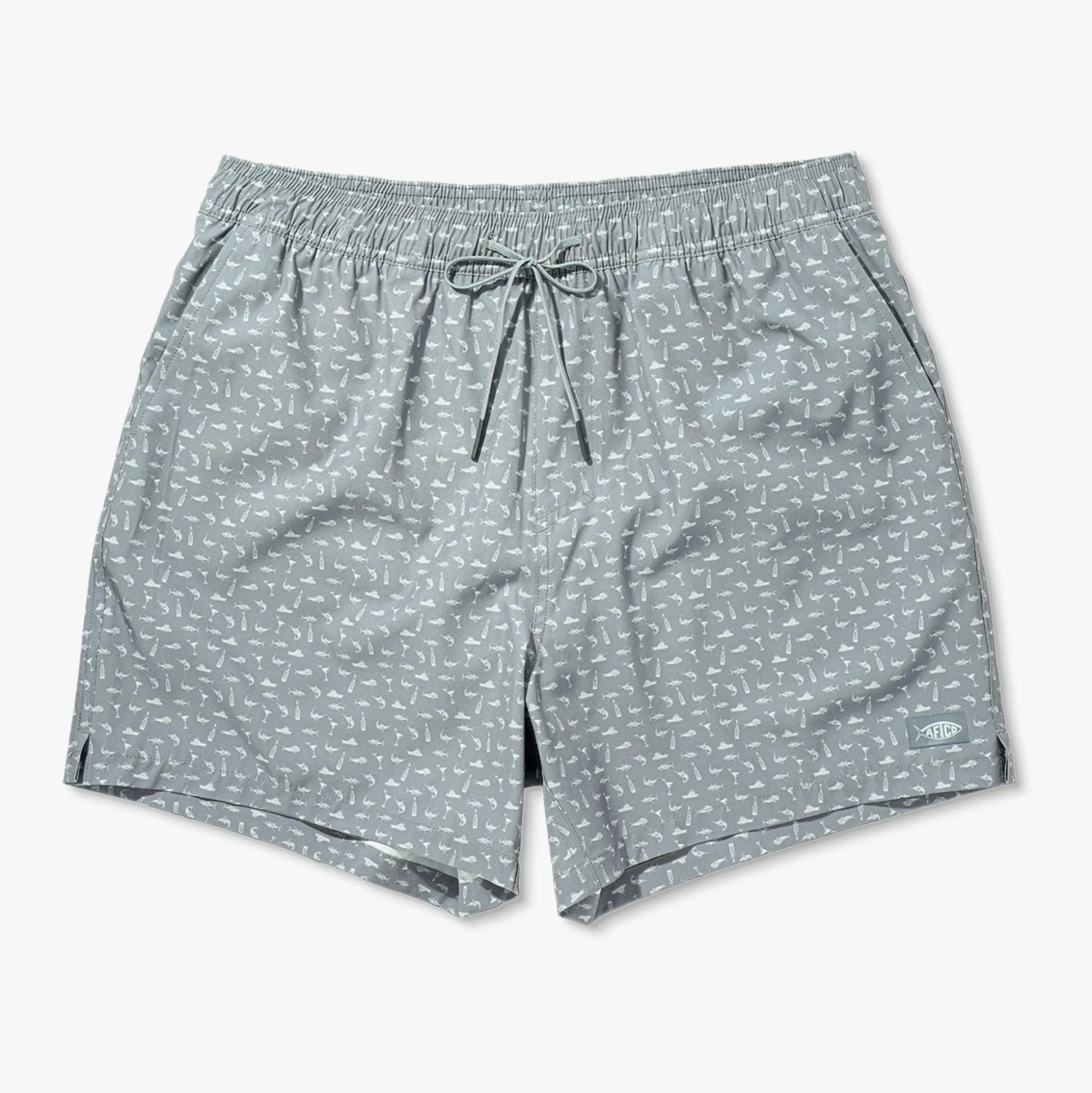 Strike Printed Swim Trunks | Deep Navy