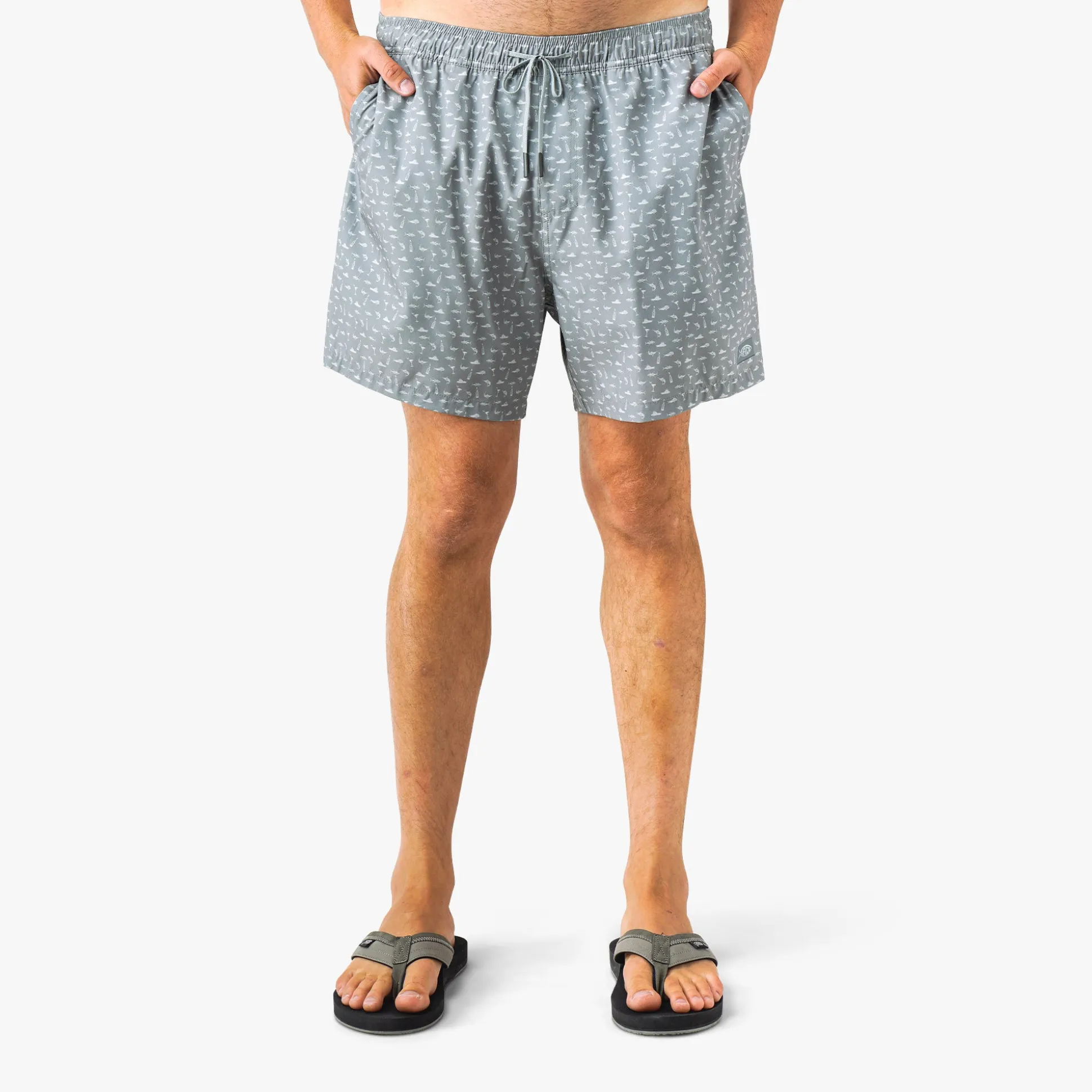 Strike Printed Swim Trunks | Deep Navy