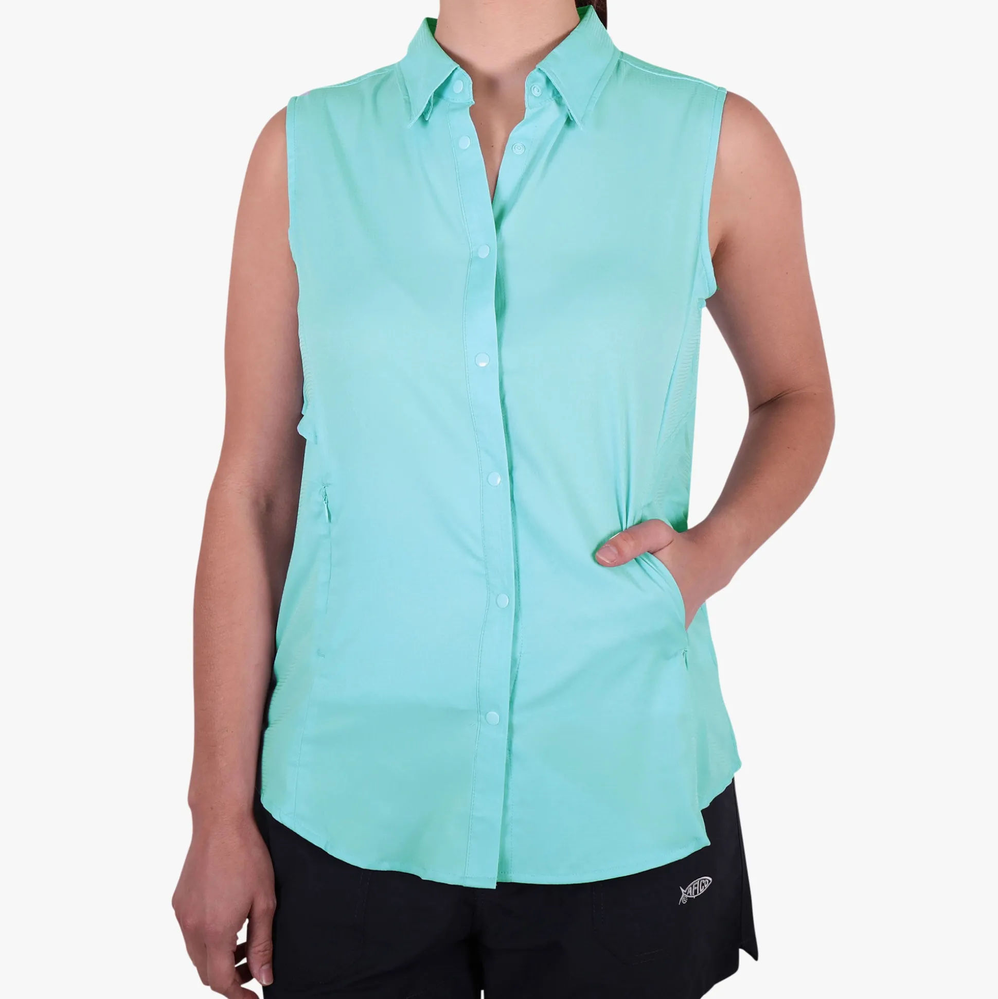 Women's Wrangle Sleeveless Button Down Shirt | AFTCO