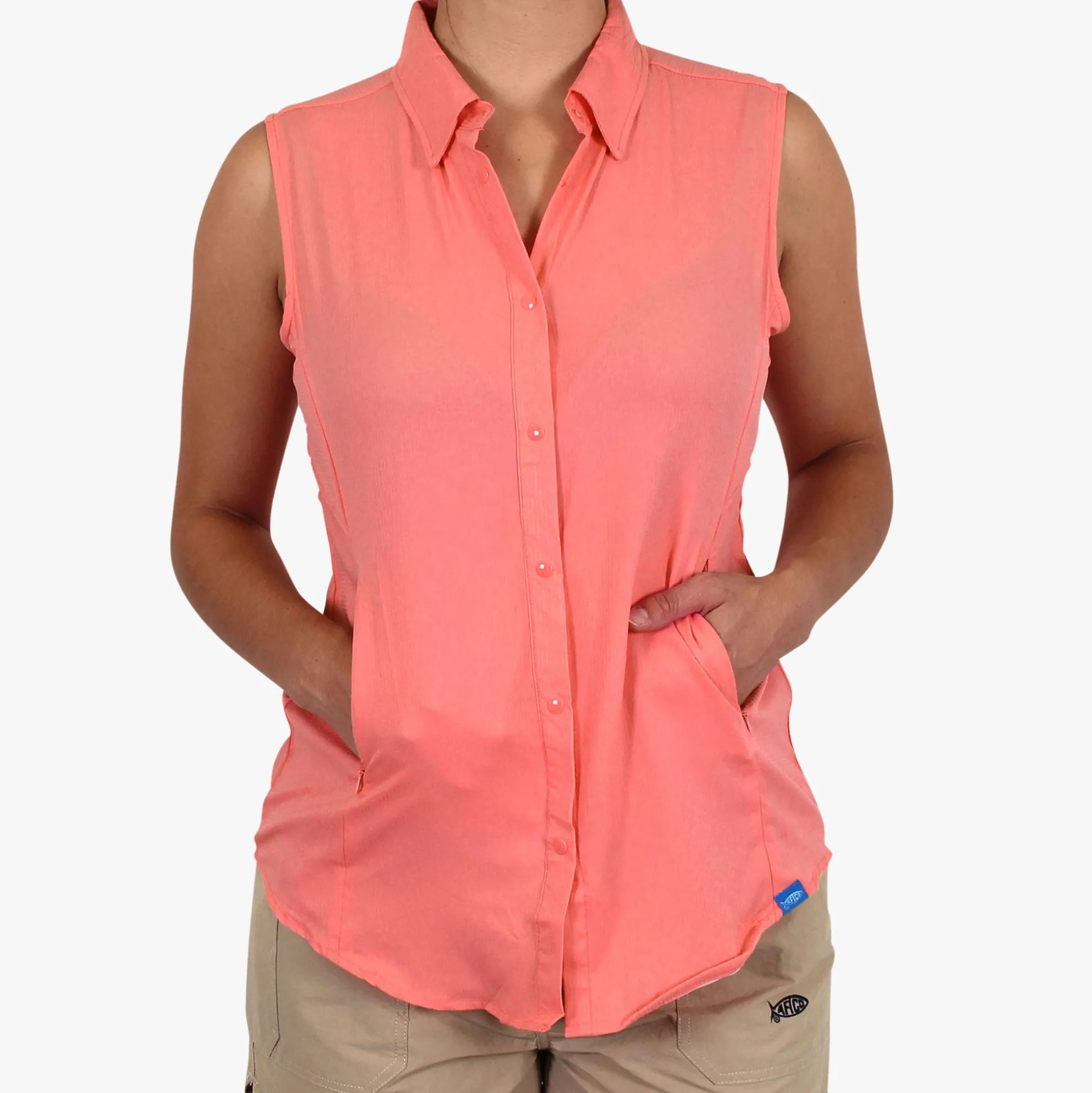 Women's Wrangle Sleeveless Button Down Shirt | AFTCO