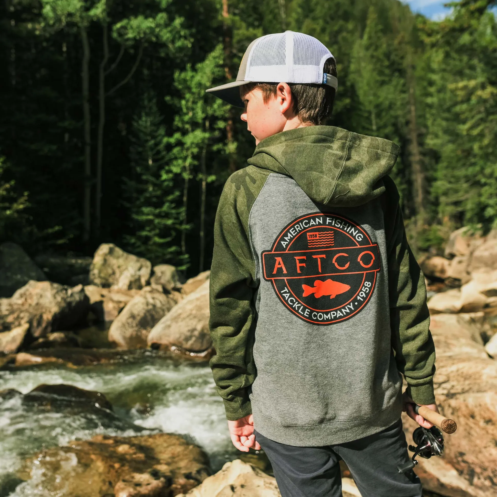 Youth Bass Patch Pullover Hoodie