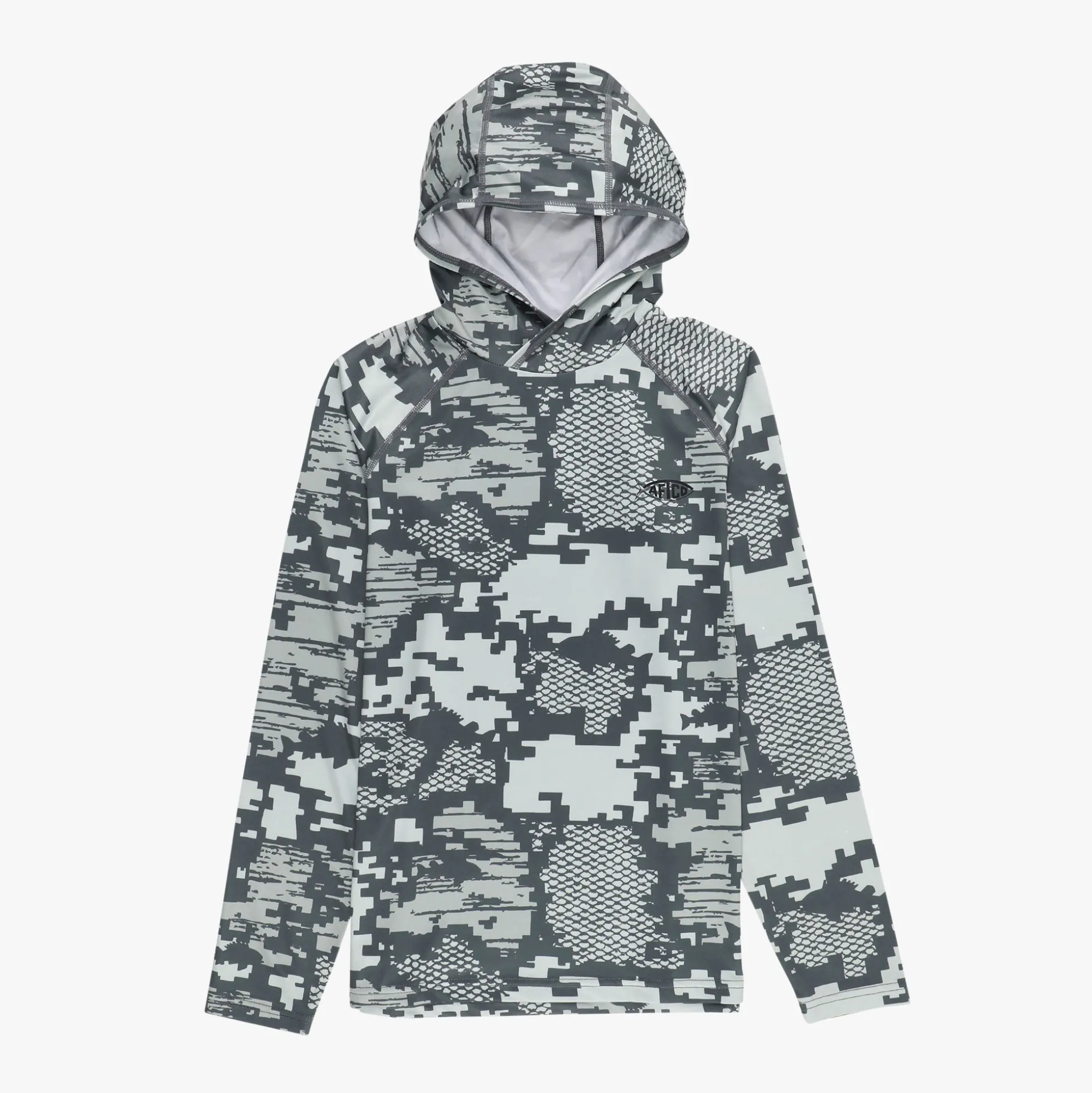 Youth Tactical Camo Hooded LS Performance Shirt