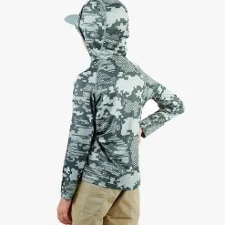 Youth Tactical Camo Hooded LS Performance Shirt