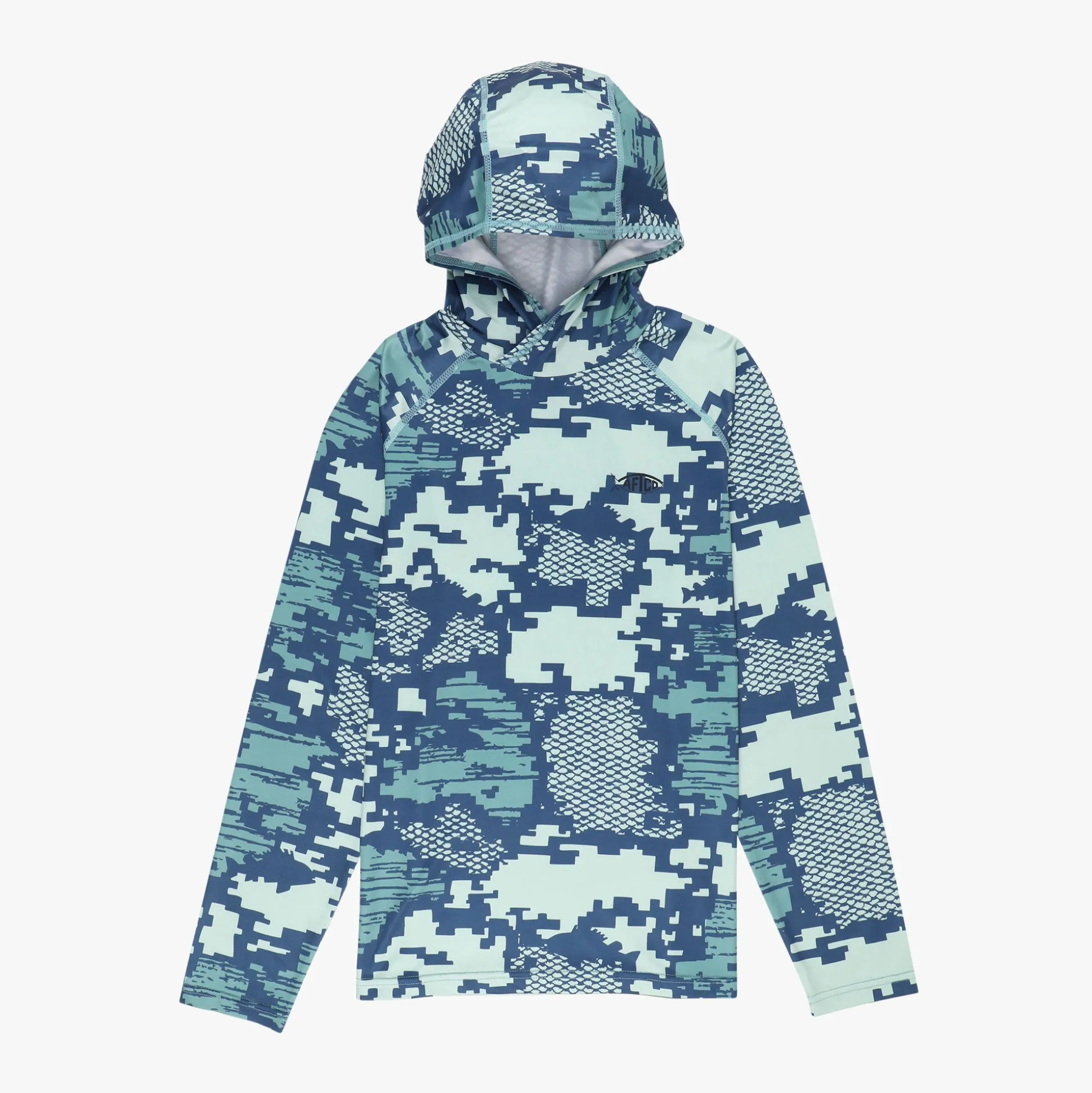 Youth Tactical Camo Hooded LS Performance Shirt