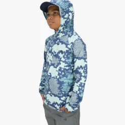 Youth Tactical Camo Hooded LS Performance Shirt