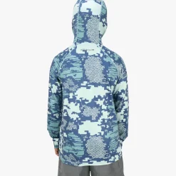Youth Tactical Camo Hooded LS Performance Shirt